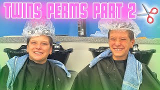 TWINS PERMS PART 2 | SCHOOL HAIR CUTS | TRENDY NEW HAIR CUTS