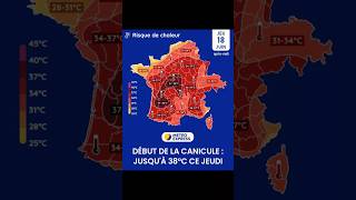 Canicule,  France  #map #shortvideo #france #shorts #climatechange #climate