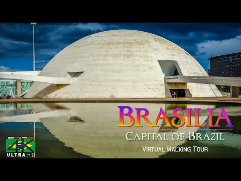 【4K】VIRTUAL WALKING TOUR: «BRASILIA - Brazil» Ultra HD + Chillout Music (for 2160p Ambient TV)