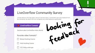 Looking for Feedback - Link to Survey in the Description