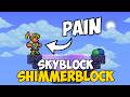 Terraria skyblock but all i have is shimmer  shimmerblock