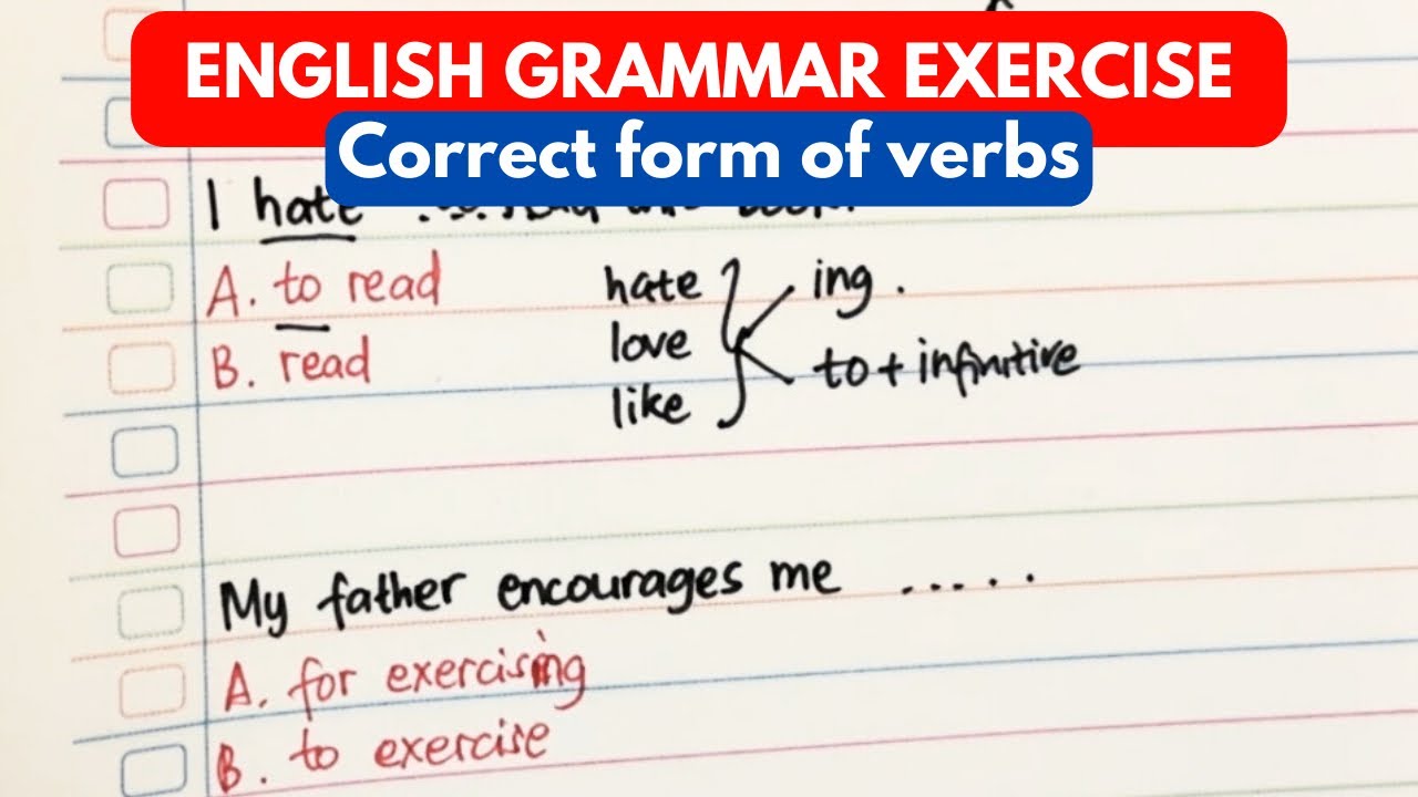 English Grammar Exercise | "to read" or "reading"? | Basic Grammar for