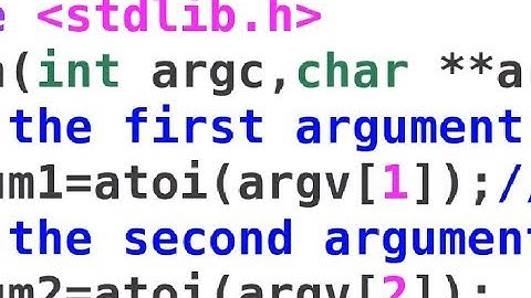 Short lecture 2: Simple C program - command line arguments - sum two numbers