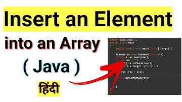 Insert An Element Into An Array In Java | Insert a new element at any specific location in array |