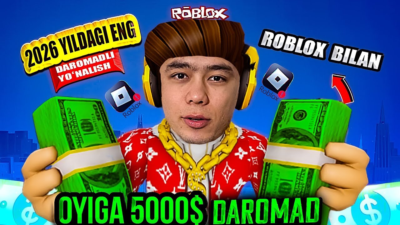 YouTube da 2026 yildagi eng daromadli yunalish Roblox bilan oyiga 5000$ daromad!