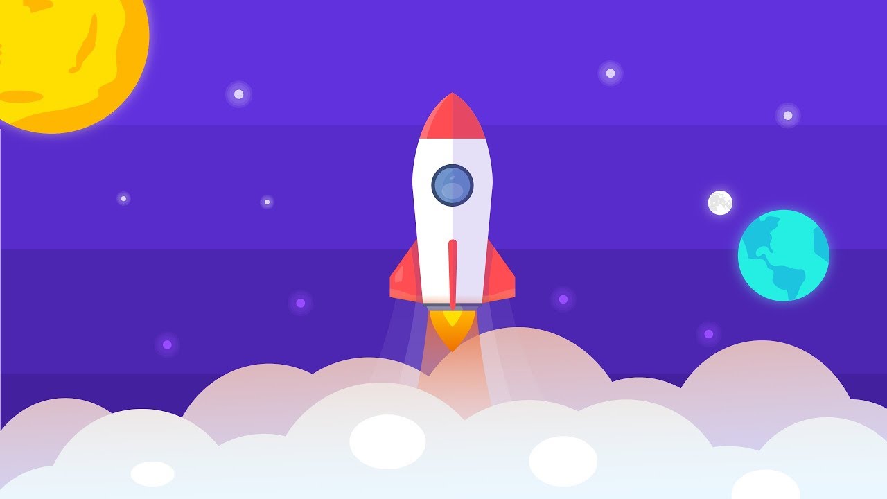 DESIGN PROCESS : Flat Spaceship Scene in Illustrator CC