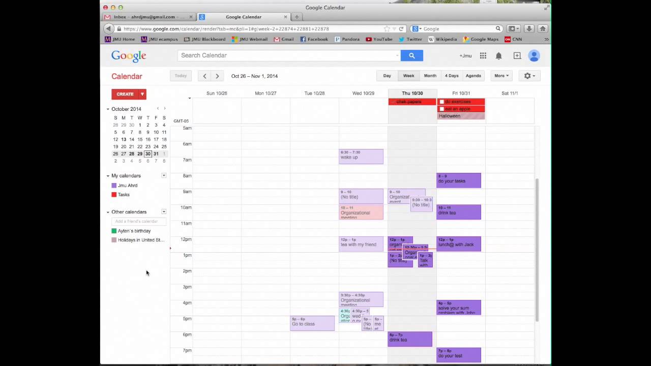 Using Gmail for Google Calendar; Setting Appointments, Scheduling and