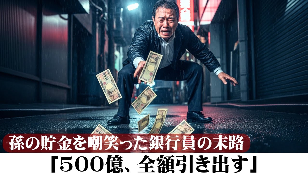 孫の1円玉貯金をバカにした銀行員に祖父が静かに一言「500億、全額解約で」→エリート支店長が土下座、銀行が崩壊する事態に…