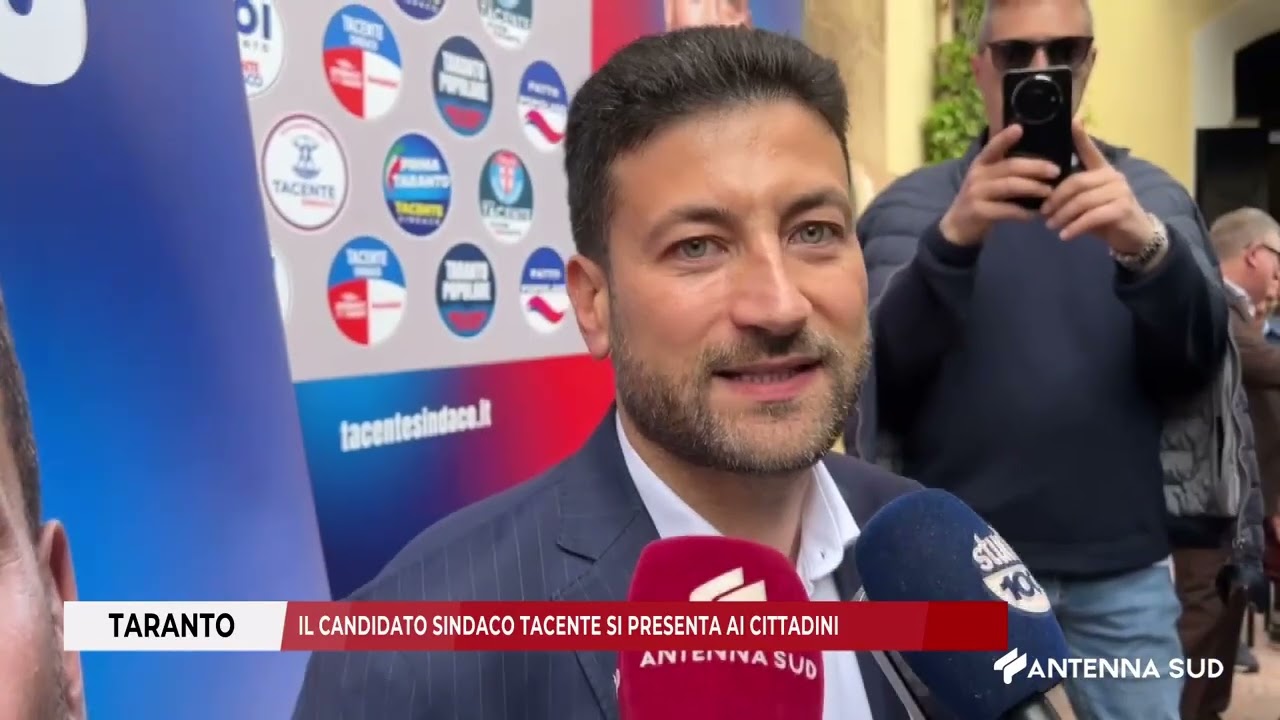 27 APRILE 2025   TARANTO   IL CANDIDATO SINDACO TACENTE SI PRESENTA AI CITTADINI