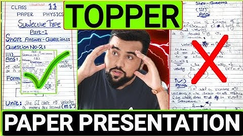 Board Paper Presentation🔥 Topper Student paper presentation - how to attempt physics paper 