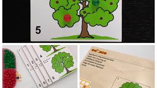 Educo 342900 Apple Tree Counting Set with Montessori addition and Subtraction table