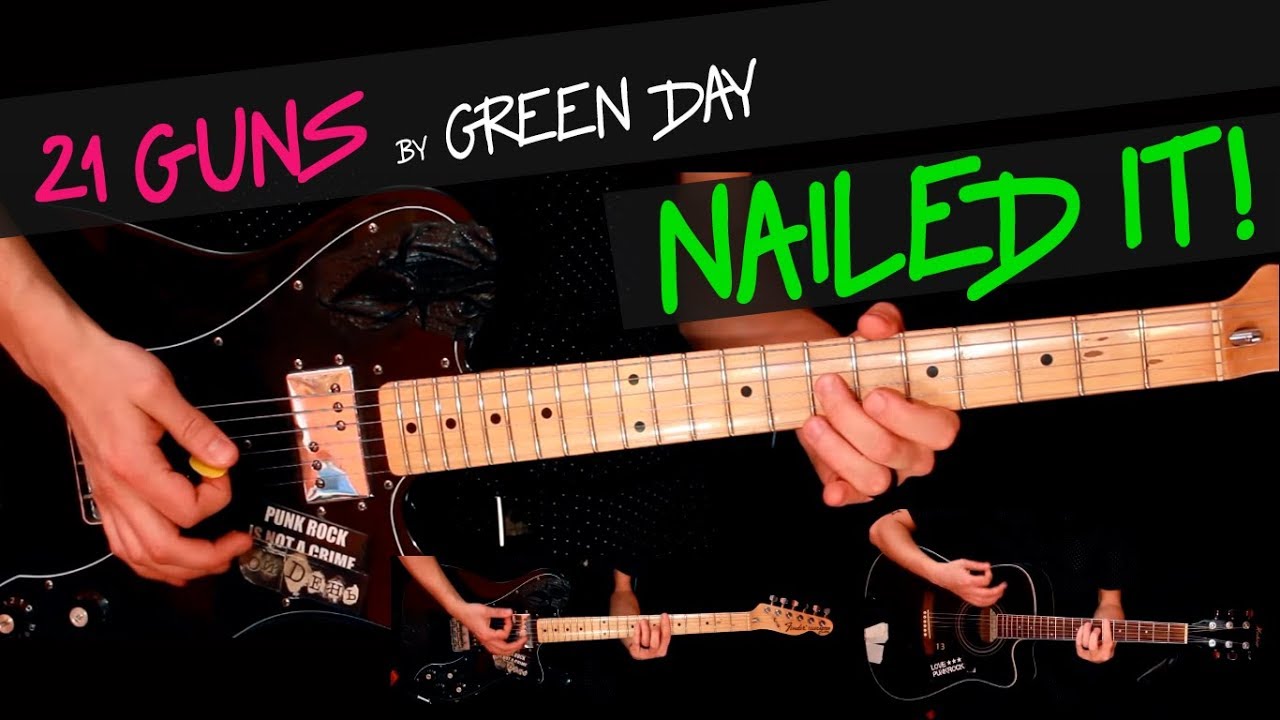 21 Guns Green Day Guitar Cover By Gv Chords Youtube