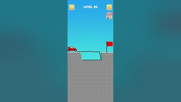 Draw Bridge puzzle level 20 #gaming #shortvideo #shorts #short #drawing #games #gameplay