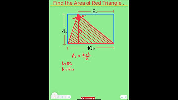 FIND THE AREA OF THE RED TRIANGLE #maths #shortvideo #mathematics #education #youtubeshorts #shorts