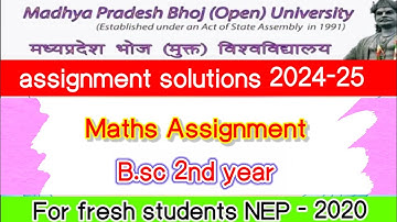 mp bhoj assignment copy 2024/bsc 2nd year/maths question paper 2 (first) / #2024 //nep 2020