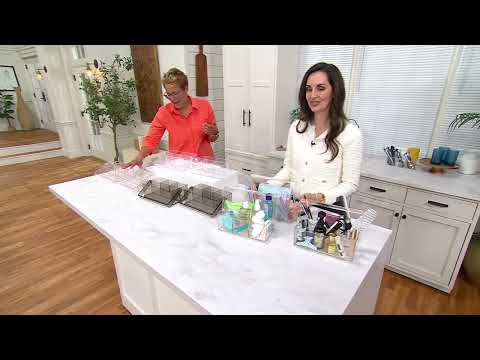 c e ll a Set of 2 Clear Caddies with Dividers on QVC @QVCtv