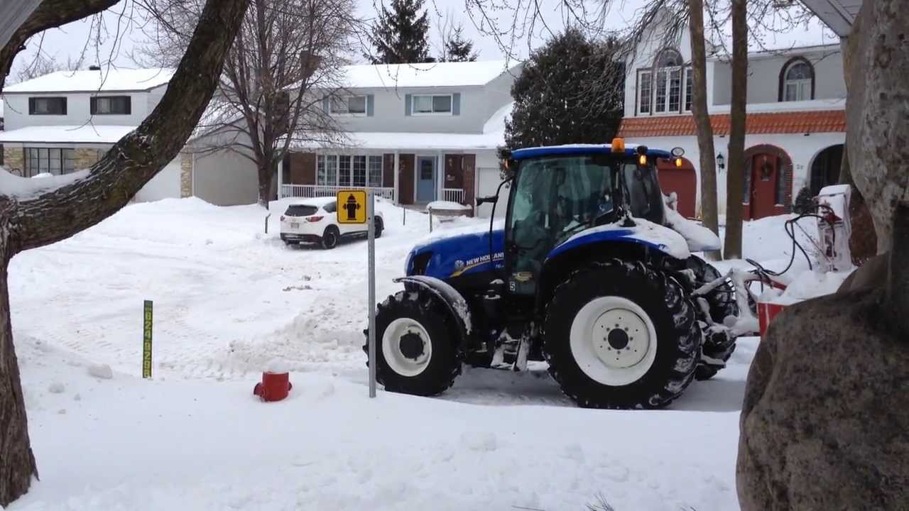 New Holland T6 with Couture Inverted Snow Blower YouTube