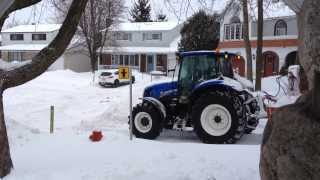 New Holland T6 With Couture Inverted Snow Blower