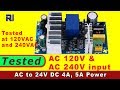 Review of  AC 100-240V To DC 24V 4A-6A Switching Power Supply Module