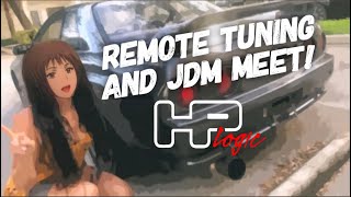 REMOTE TUNING TOMMYS CAR! and the JDM CAR MEET!
