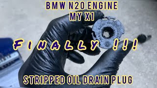 DIY Remove Stripped Oil Drain Plug on a BMW X1 (N20 Engine)