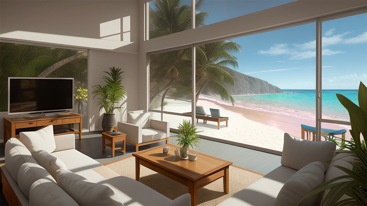 Image showcasing Seaside Luxury Apartments 4K With Jazz Piano Music - Perfect Beach ...