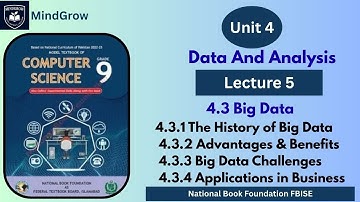 Unit 4: Data and Analysis | lecture 5 |Topic: 4.3 Big Data | Class 9 Computer ScienceFBISE |  NBF