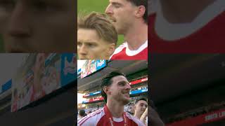 ARSENAL FANS CHANTING: “DECLAN RICE, HE SAID IT’S NOT DONE!”