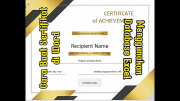 Cara Membuat Sertifikat di Word Menggunakan Database di Excel
