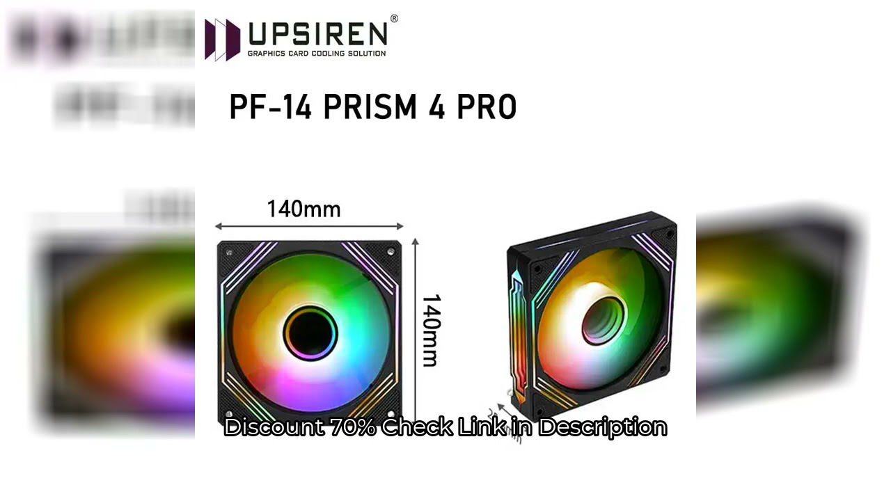 UPSIREN PF-14 PRISM 4PRO Computer Chassis Fan 14cm ARGB 4 Pin PWM Quiet Cooling Fan 12V Large Air Vo