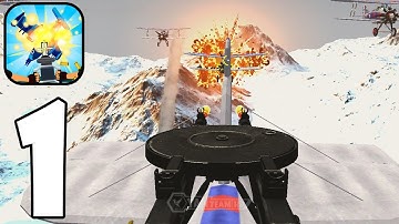 Air Defence 3D - Gameplay Walkthrough Part 1 Shooting planes (Android,iOS)