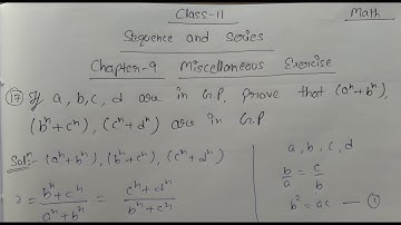 Class 11 ll Chapter Sequences and Series Miscellaneous Exercise ll Question no.17 Answer.