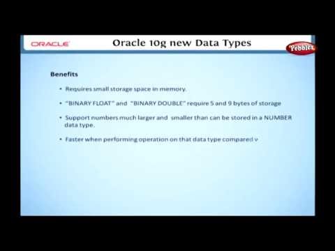Learn Oracle | Oracle 10g New Data Types