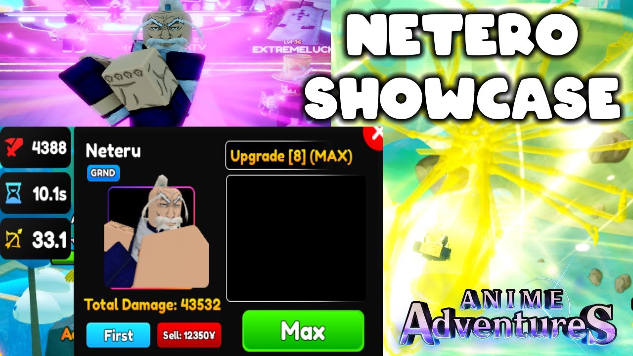 NEW MYTHICAL UNIT NETERU SHOWCASE IN ANIME ADVENTURES ROBLOX 