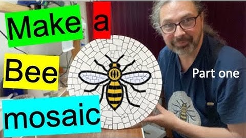 How to make a Bee mosaic table top with ceramic tile part 1