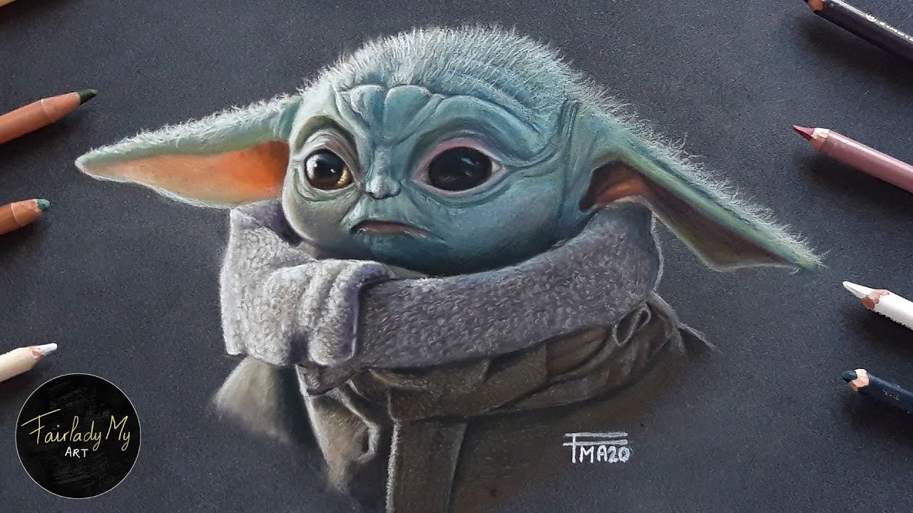 Dessin Pastel Bebe Yoda Baby Yoda Softpastel Drawing The Mandalorian Youtube