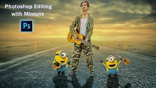 Adobe Photoshop Editing with Minions - Photoshop Tutorial + with Cartoon screenshot 4