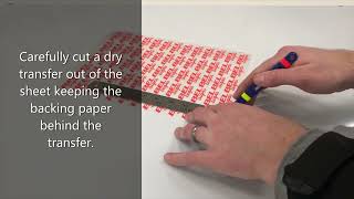 How to apply Dry Transfers | BEL Signs