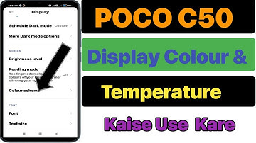 How To Display Colur & Temperature Setting in Poco C50 | display colour temperature set  kaise kare