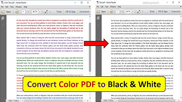 How to Convert Color PDF to Black & White