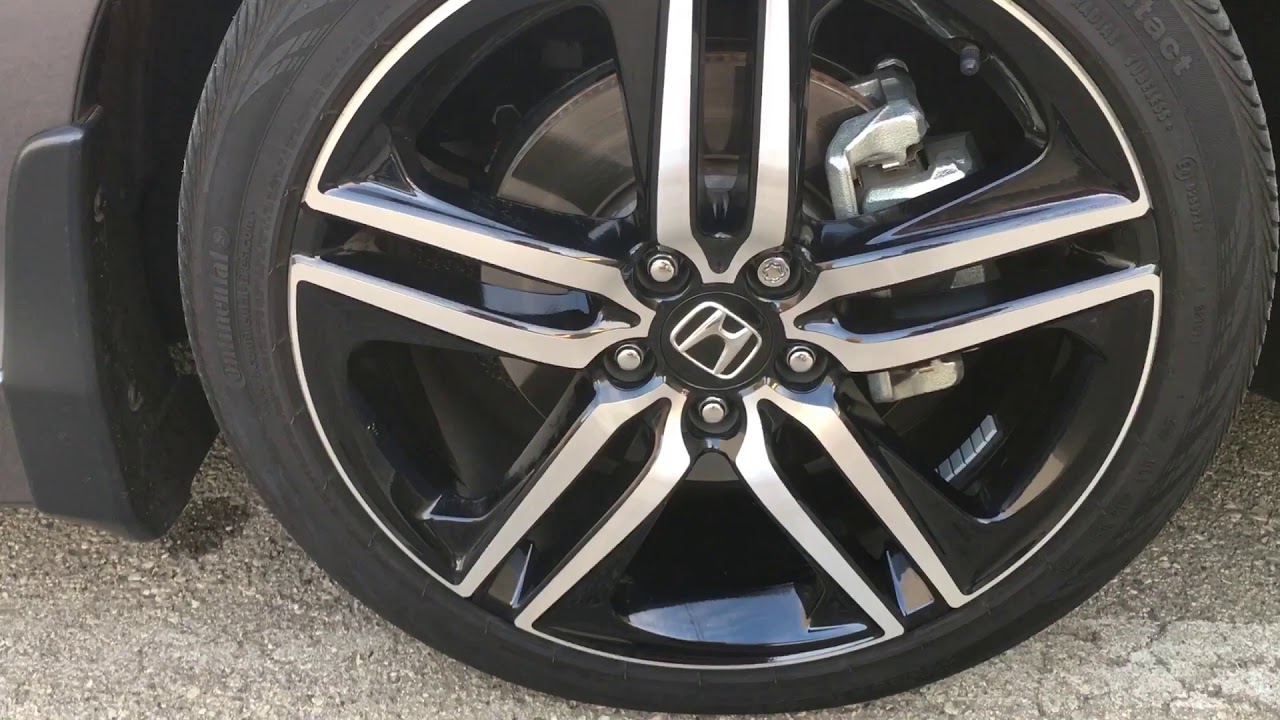 2017 Honda Accord Sport CVT - Close look at the stock Rim & Tire - YouTube