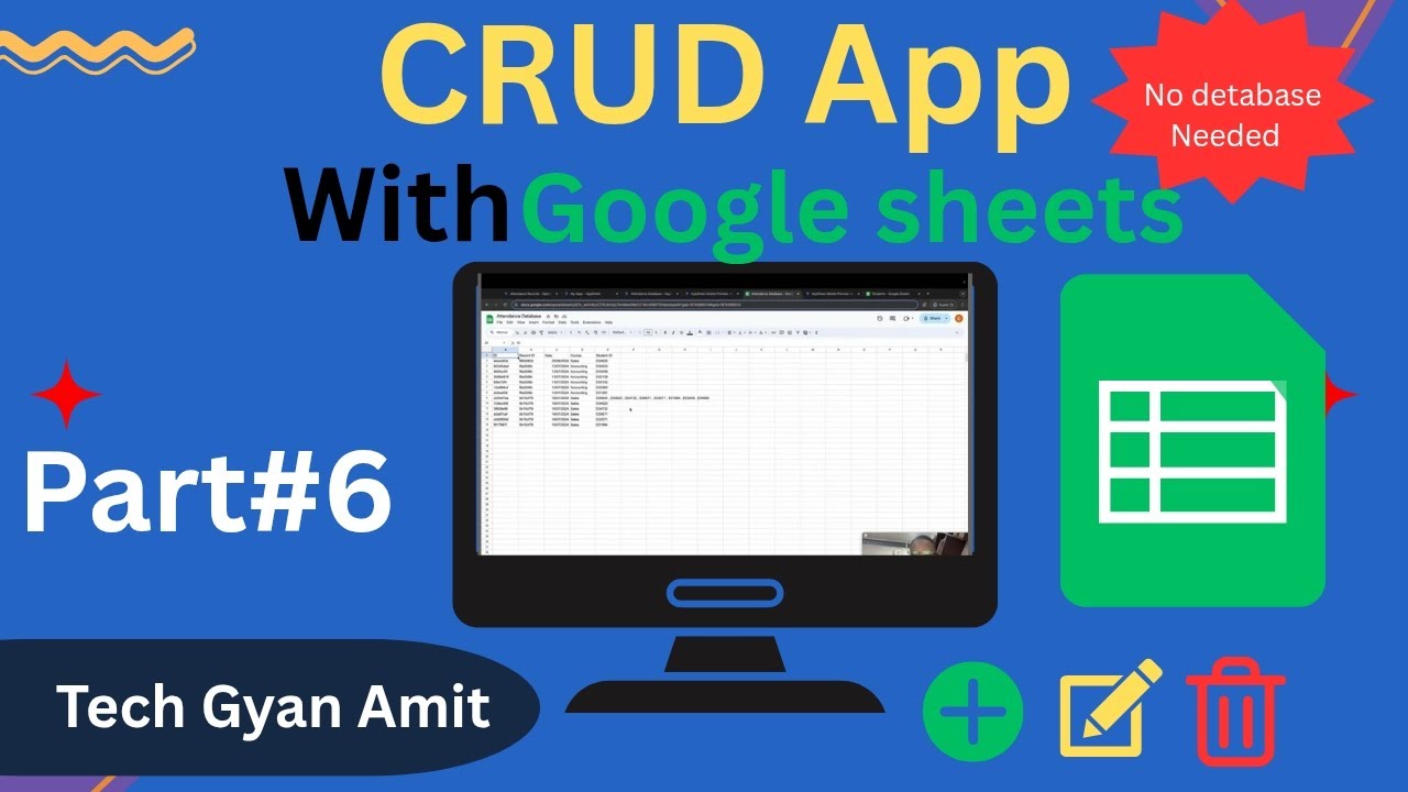 Create a crud project using google sheet || how to delete data from ...