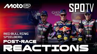 Details Post Race & Podium Interview Qatar Airways Grand Prix of Austria | MotoGP™ Austria Update