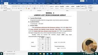 Praktikum Struktur Data - Modul 4 - Linked List dengan Array