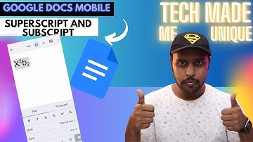 How to superscript and subscript in google docs mobile | how to add subscript and superscript