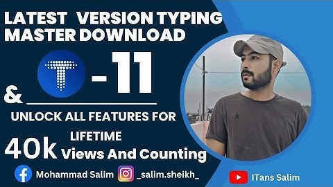 Download  Latest Version Typing Master || Typing Master 11|| Install Typing Master 11 || Activate ||