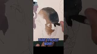 Use crosshatching for your paintings 🎨  #watercolor #painting #shorts @LironYan