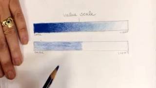 Colored Pencil Value Scale