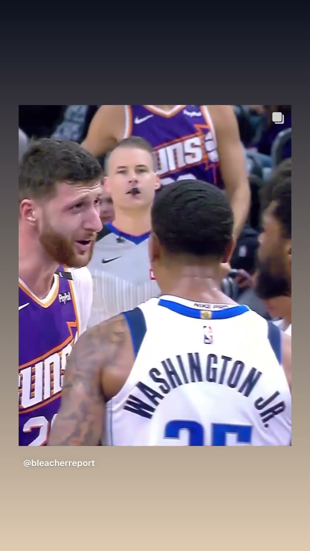 Something was clearly said #hoodnews #jusufnurkic #najimarshall #mavs #suns #basketball #omg #how
