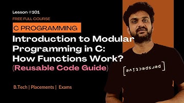 Introduction to Modular Programming in C: How Functions Work (Reusable Code Guide) || C Programming